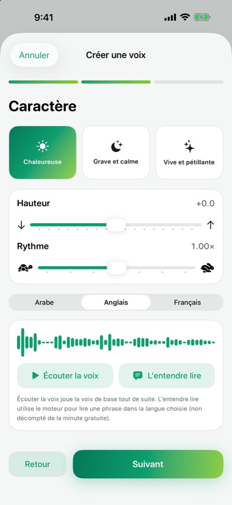 …ou créez une voix