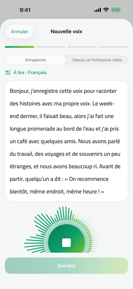 Enregistrez 15 secondes
